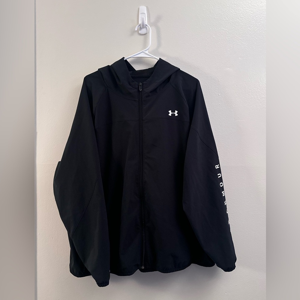 Under Armour Storm Black Loose Fitting Waterproof Windbreaker Size 1X